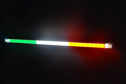 LED μπάρα φώτων – 75 cm Irish πορτοκαλί/λευκό/πράσινο 12/24 V βοηθητικό προειδοποιητικό/θέσης φως