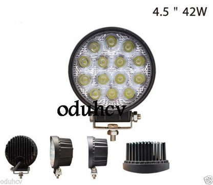 Projecteur de travail LED, 42 W, 14 diodes, corps en aluminium, fixation inférieure compacte