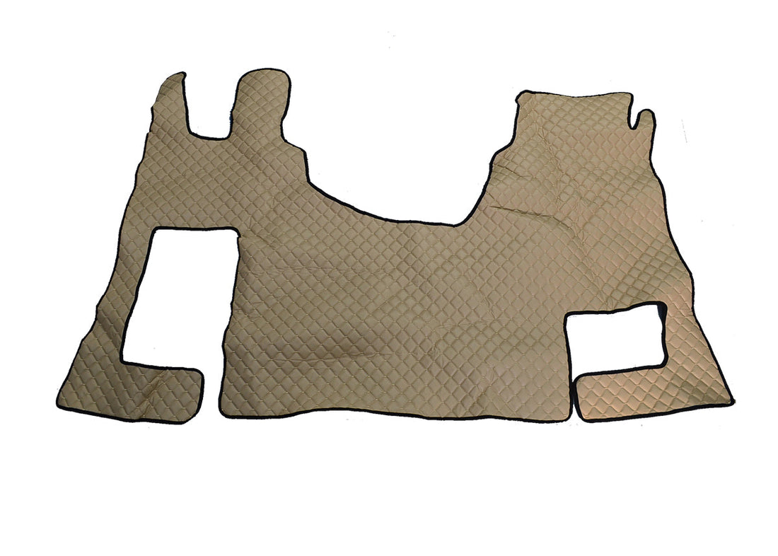 Beige Fußmatten aus Kunstleder (Eco-Leder) – Schaltgetriebe, geeignet für Mercedes Actros MP4