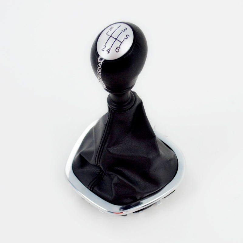 Gear Knob with Gaiter – Black with Chrome Base, 6-Speed Manualand Opel Vivaro and for Renault Trafic 2001–2014