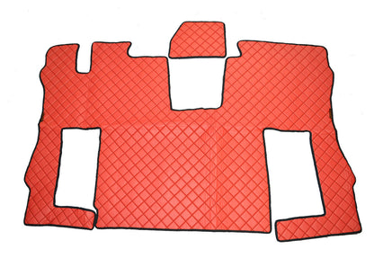 Tapis de sol en cuir synthétique (éco-cuir) orange – adaptés pour Scania S volant à droite 2020+