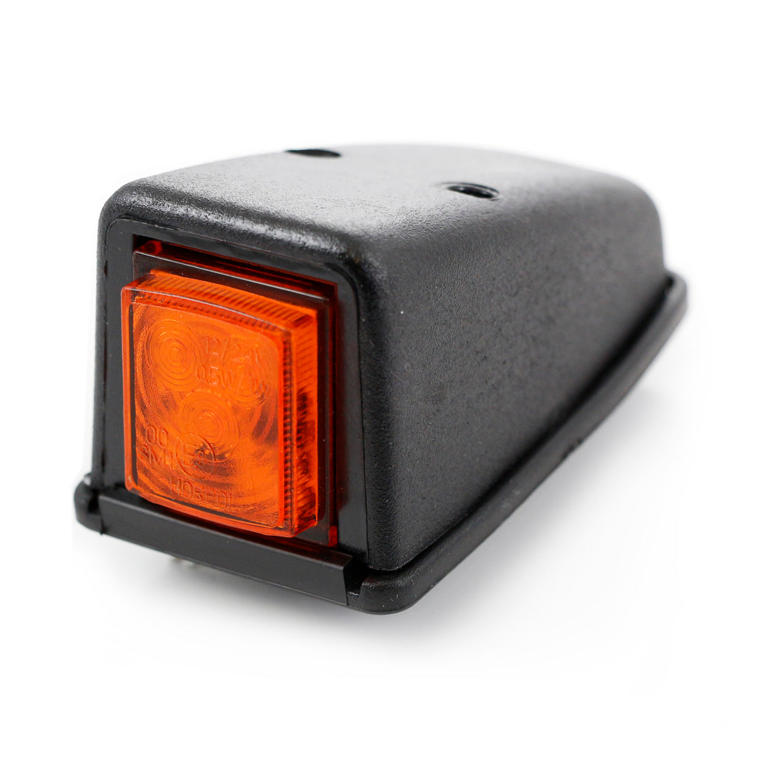 Feu de gabarit latéral LED, montage d’angle/toit jaune, 12/24 V, fabrication polonaise