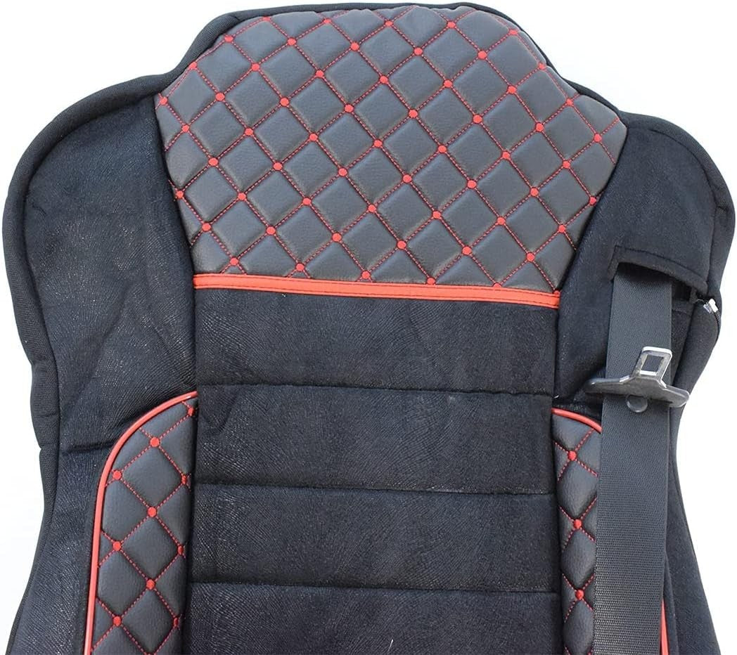 Deluxe Sitzbezüge – geeignet für Renault Premium 2005–2014, schwarzes Leder und Alcantara