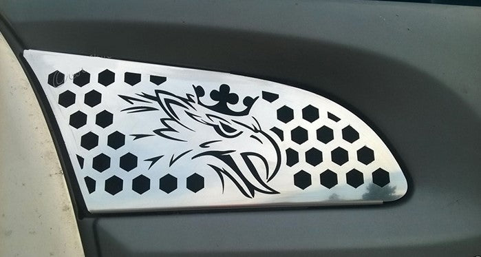 LED декоративен комплект от неръждаема стомана – подходящ за Scania R/P 2004–2009 г., бяла светлина, 2 части