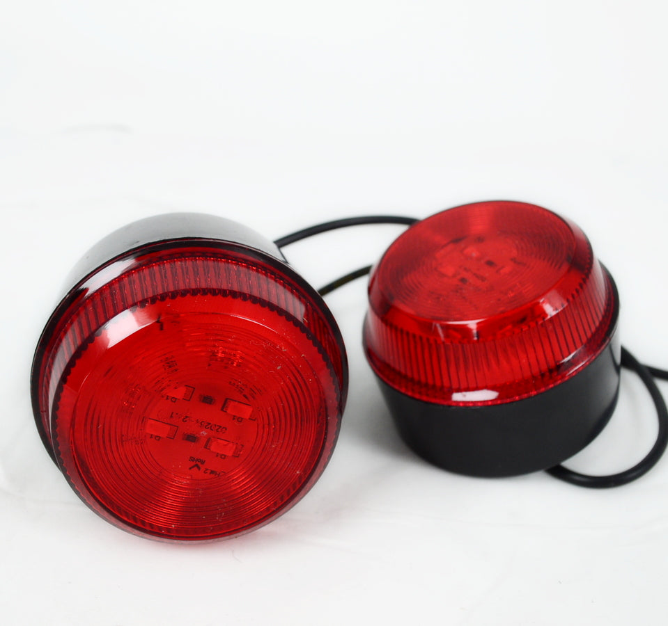 Red Mini LED Beacon – 10–30 V, 70 mm Diameter, Fast Flashing and Rotating