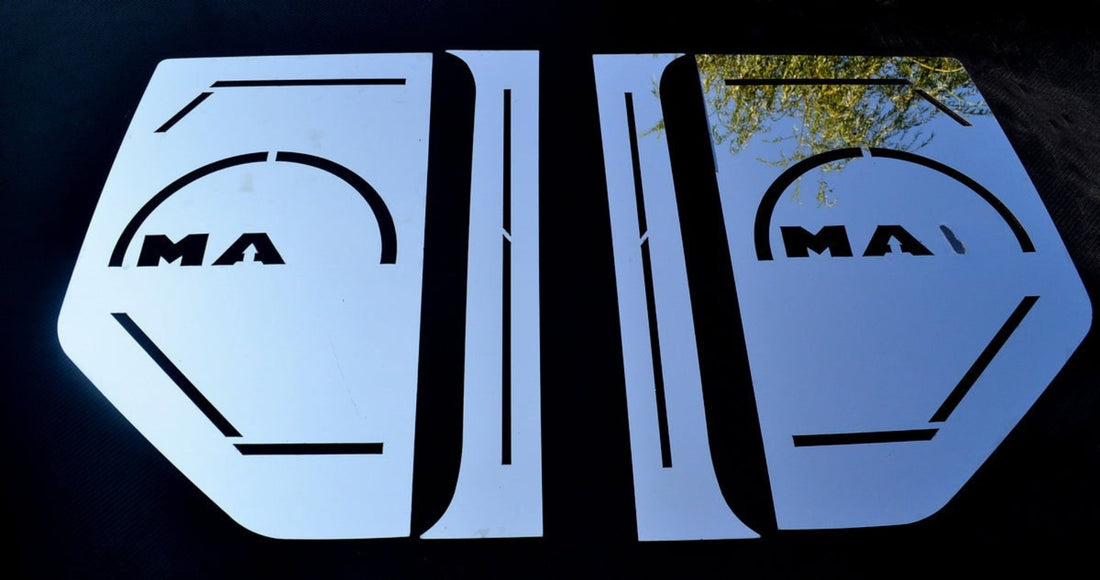 Sleeper Window Decoration – suitable for MAN TGX 2021+, Stainless Steel, 4-Piece Set