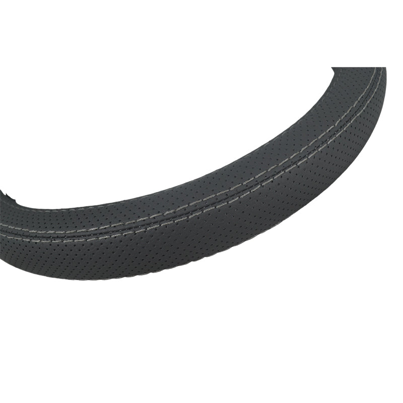 Housse de volant en cuir gris – Taille moyenne M