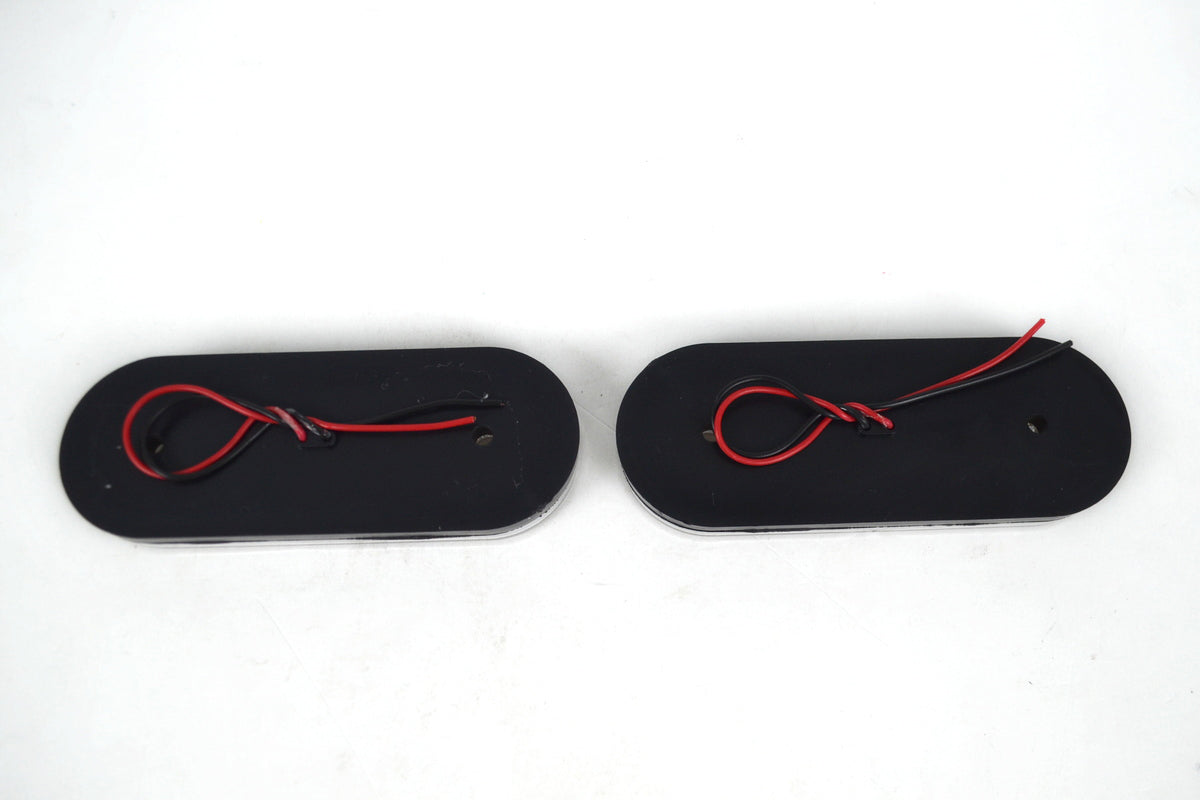 Feu de gabarit néon LED ovale, 20 LED, blanc, 12/24 V, 118 x 44 x 16 mm