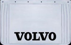 White Embossed Mudflaps Suitable for Volvo – Black Logo, 60 x 40 cm, Set of 2