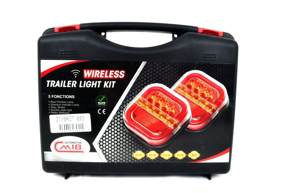 Kabelloses LED-Anhängerbeleuchtungs-Set – magnetische Bluetooth-Rückleuchten, 17 SMD, 5 Funktionen, USB wiederaufladbar