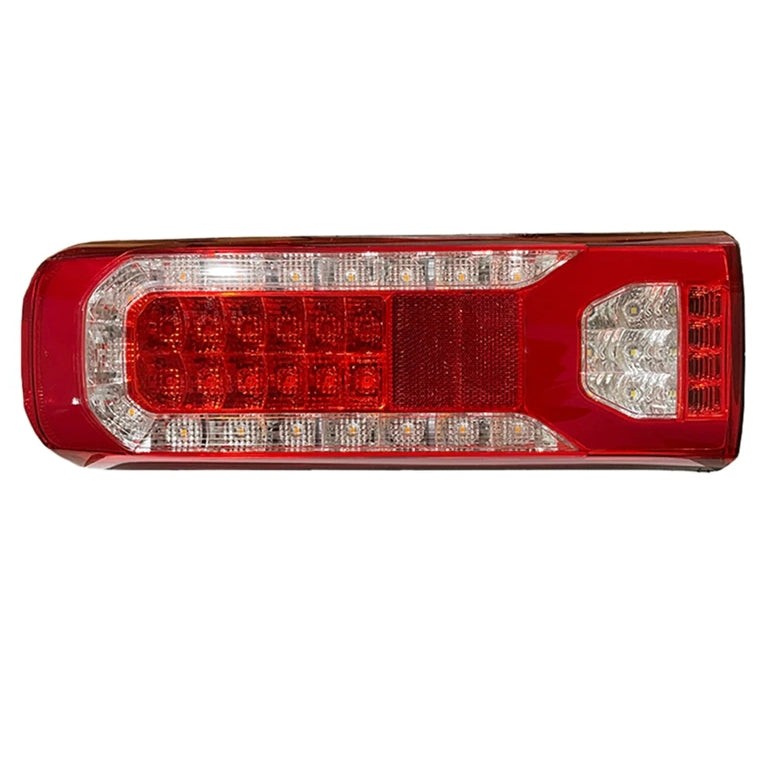 Feu arrière gauche à LED – adapté pour Mercedes MP4, 24 V, 370×130×95 mm, clignotant dynamique