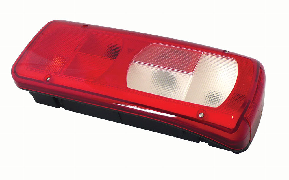 Right Rear Combination Tail Light Suitable for DAF – Bulb, HDSCS Connector, 400×160×87 mm, 160 mm Bolt Spacing