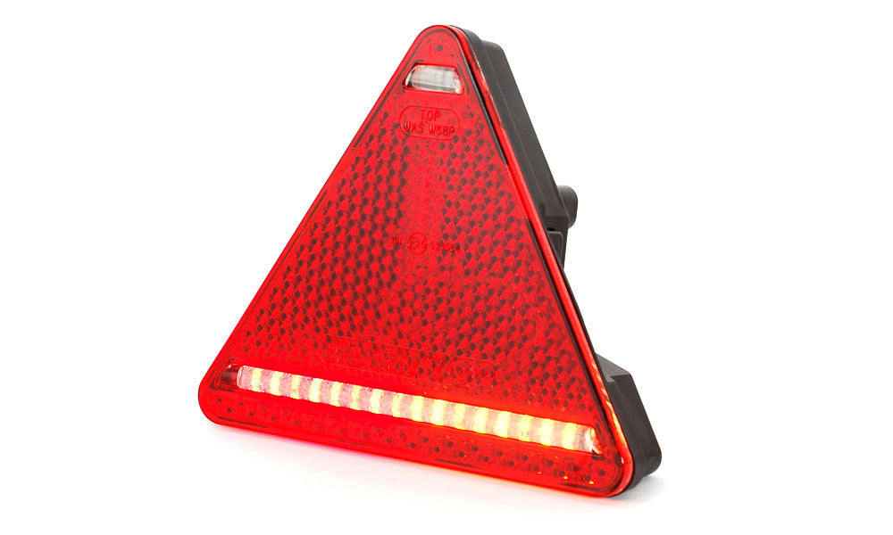Triangular LED Trailer Tail Light, Left, 12/24V, 16 LEDs