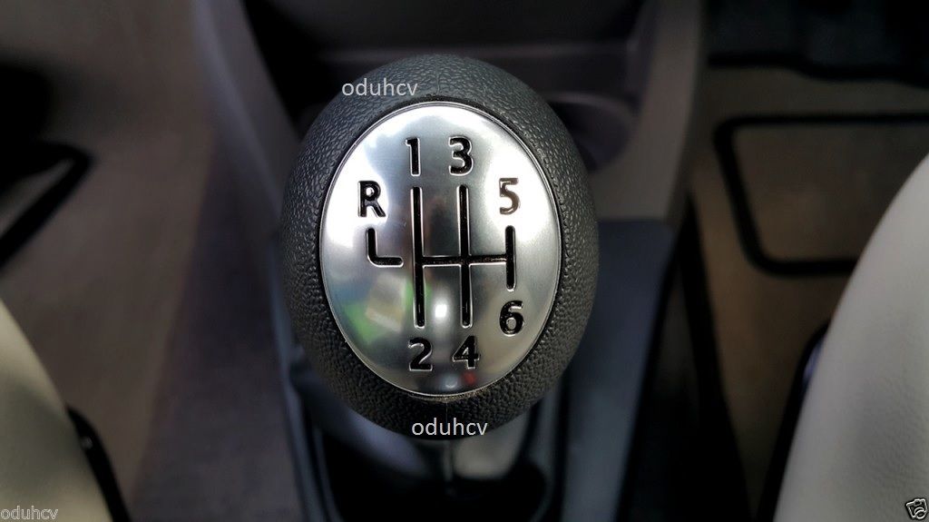 Топка за скоростен лост – малка, 6-степенна, черна с хром, за задна преди първа, подходящ за Renault