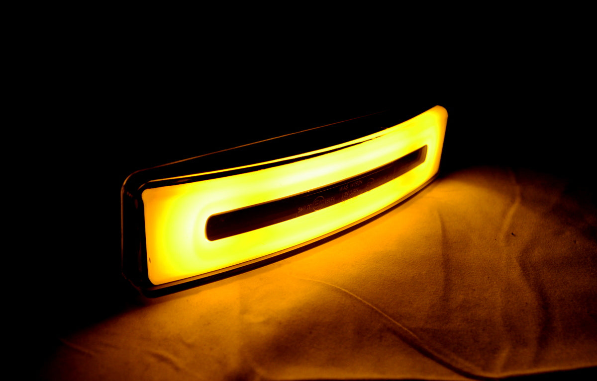 Feu de gabarit de toit à LED néon – jaune, 12/24 V, adapté pour Scania