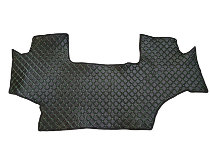 Tapis de sol en cuir noir – Couture verte adapté pour tracteur John Deere 6210R