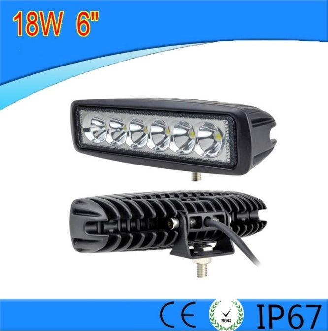 Projecteur de travail à LED en aluminium – 6 diodes, 18 W