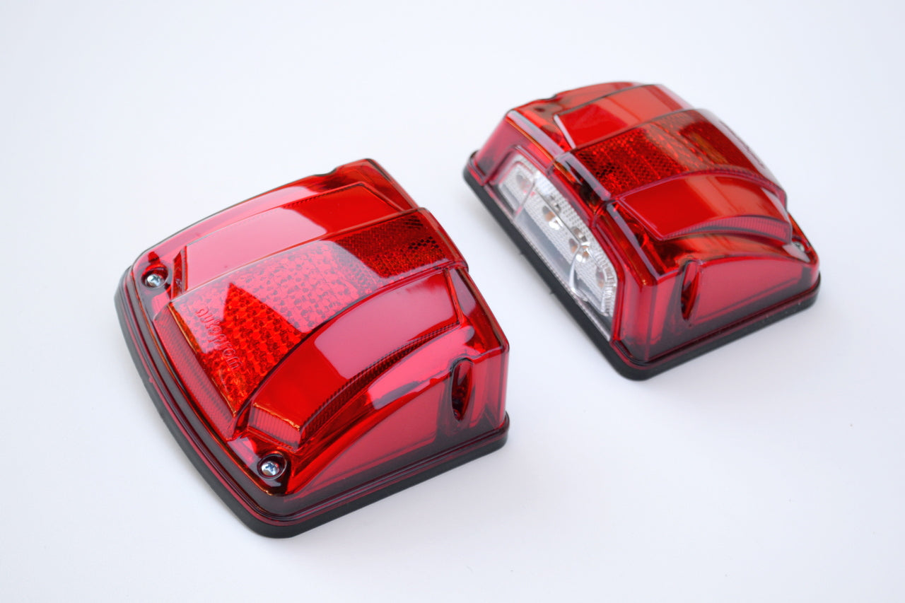 Feu de plaque LED néon, rouge, 12 diodes, 24 V, lot de 2