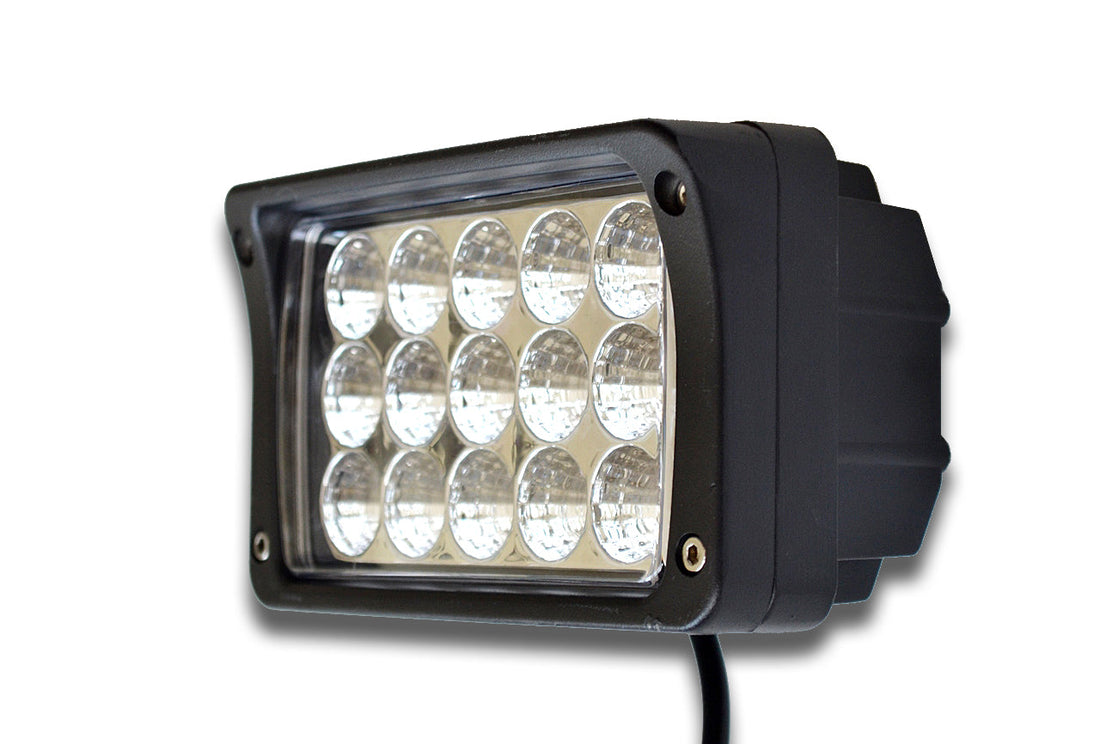 Rectangular LED Work Floodlight – 45W, 15×3W Epistar LEDs, Aluminium Housing