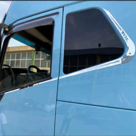 Sleeper Window Trim and Lower Door Moulding – suitable for Volvo FH4 2013+, Chrome-Nickel Stainless Steel