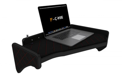 Table centrale pour camion avec LED – adapté pour Scania R/S (à partir de 09.2016), noire avec surpiqûres rouges