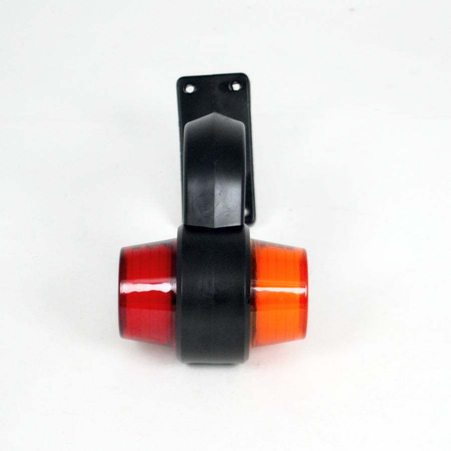 Λάμπα πλαϊνής σήμανσης νέον, τύπου καμπύλης κόρνας, κόκκινο/κίτρινο, 12/24V, 160×180×100 mm