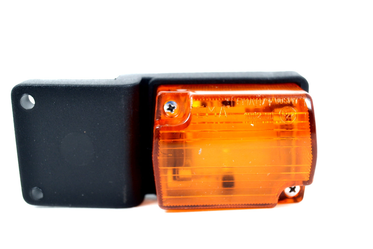 Petit feu de gabarit latéral ambre rectangulaire suspendu, 12/24 V, à ampoule, 104 x 36 x 23 mm