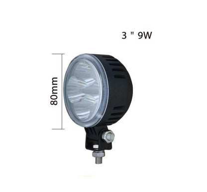 Projecteur de travail LED 9 W 12/24 V avec boîtier en aluminium et kit de montage