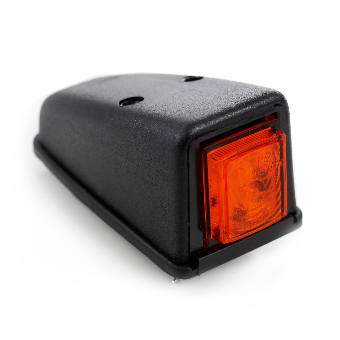 Feu de gabarit latéral LED, montage d’angle/toit jaune, 12/24 V, fabrication polonaise