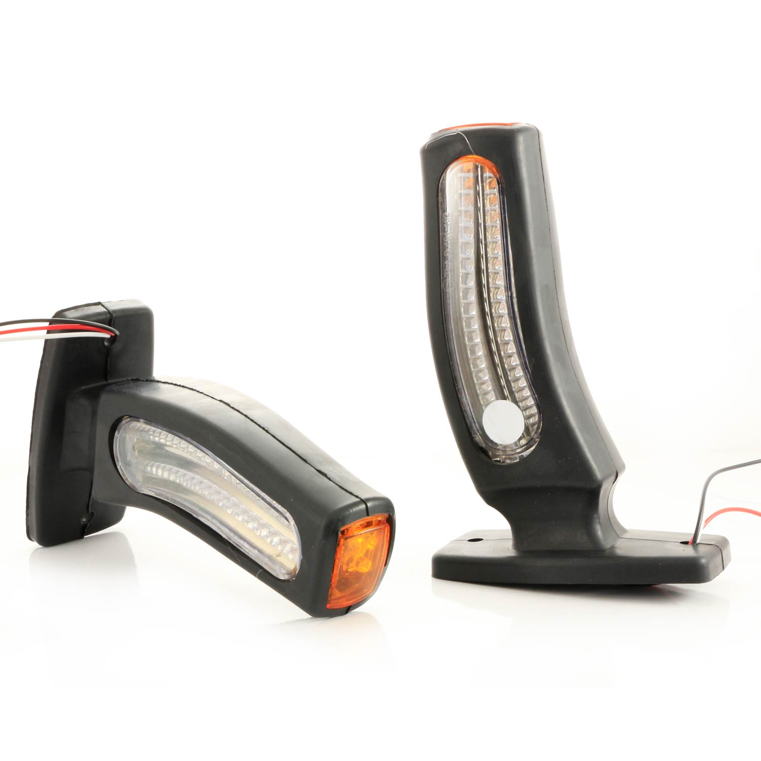 Feu de gabarit à néon triple LED avec témoin, rouge/blanc/ambre, 12/24 V