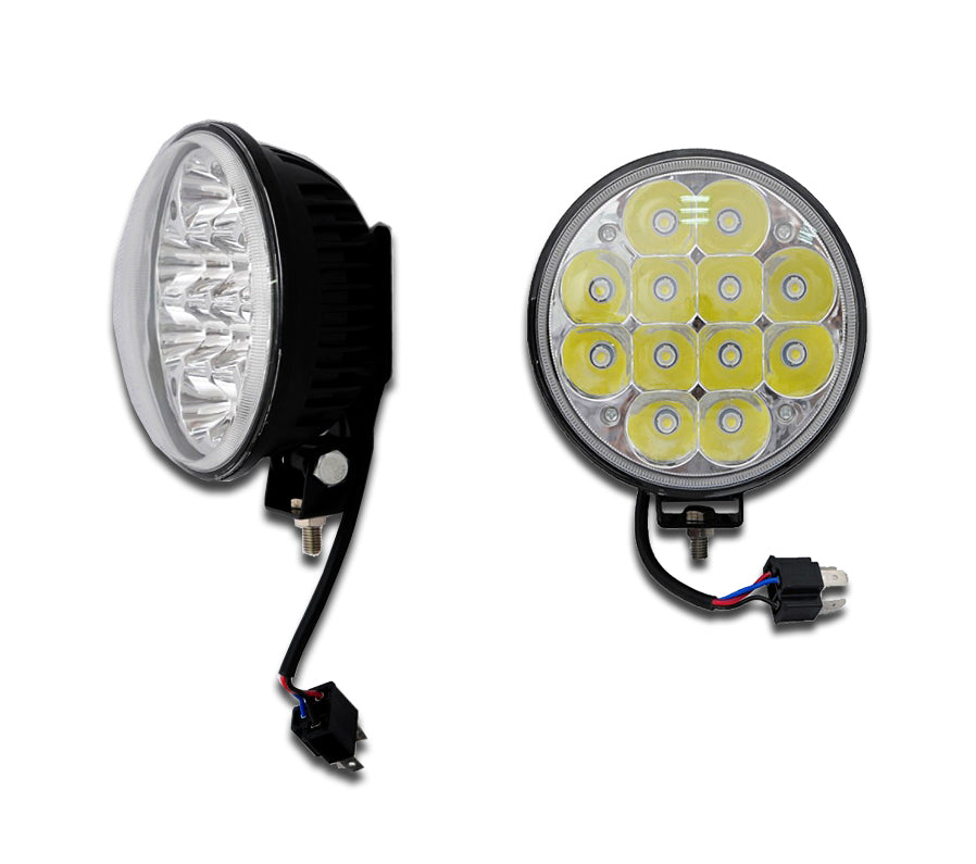 Projecteur de travail LED, 36 W, 12 LED, boîtier aluminium 15 cm, fixation arrière