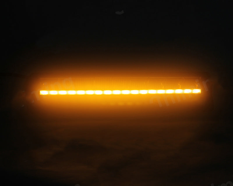 Rampe lumineuse LED, flash orange, 12/24 V, 104 cm, fixation latérale ou arrière