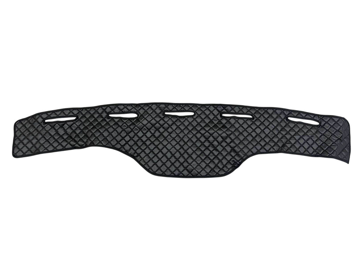 Tapis de tableau de bord pour conduite à droite – cuir synthétique (éco-cuir) bleu, adapté pour Renault Premium 420 (2000–2014)