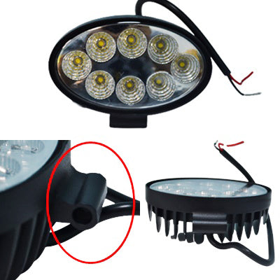 Projecteur de travail LED – Boîtier en aluminium, 8 LED, 24 W