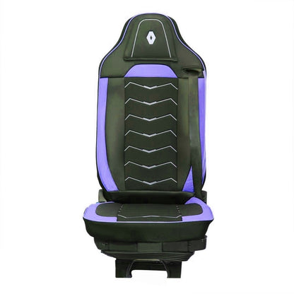 Housses de siège – adapté pour Renault Gama T 2014+, noir avec bleu, cuir et Alcantara