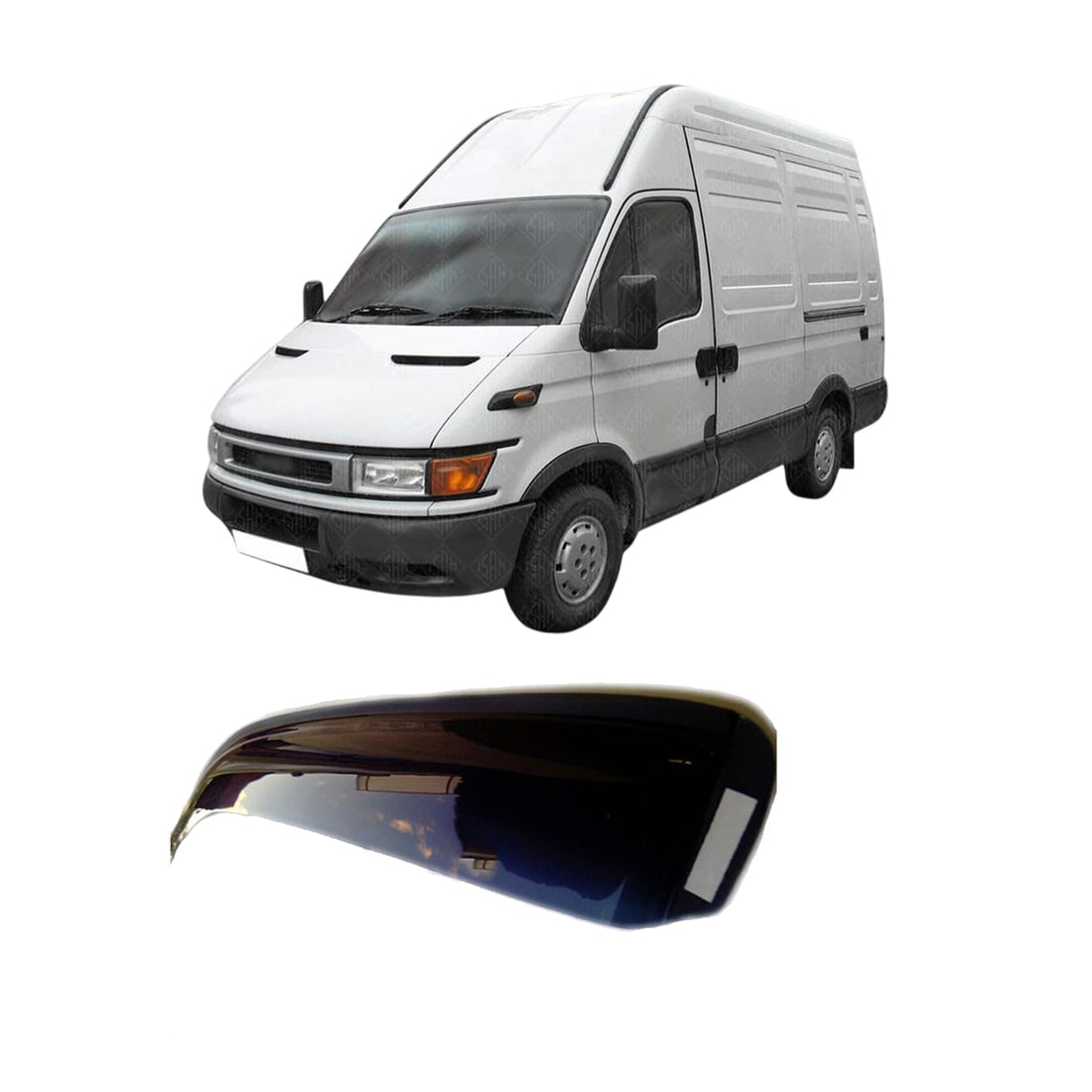 Wind Deflector Set – suitable for Iveco Truck 1991–2000, Black