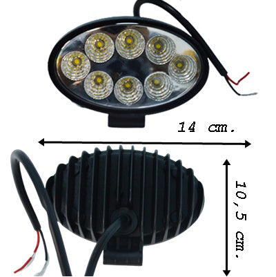 Projecteur de travail LED – Boîtier en aluminium, 8 LED, 24 W