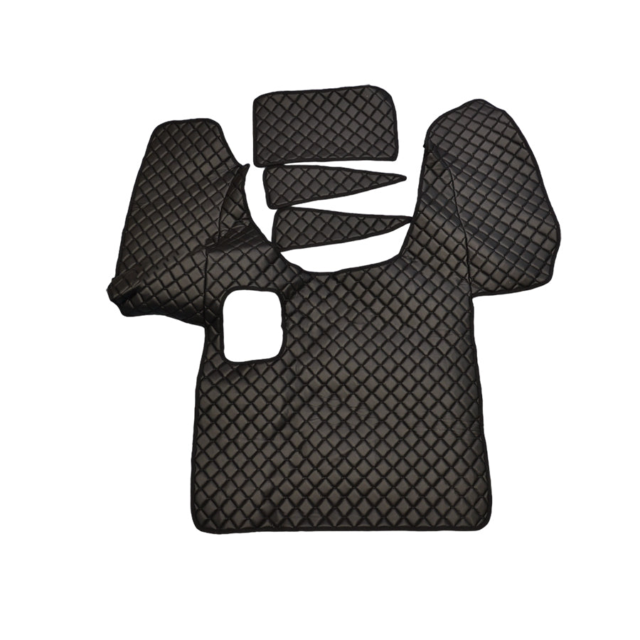 Zentrale Kunstleder-Fußmatte – geeignet für Mercedes Axor 2005–2012 und Mercedes Atego 2010–2012, Schaltgetriebe, Schwarz