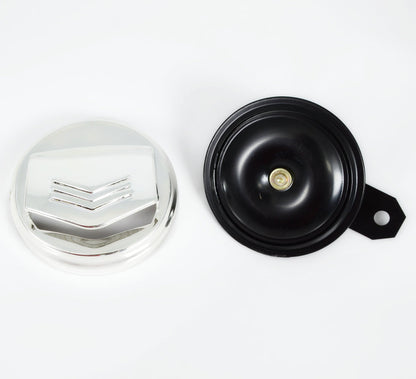 Avertisseur rond fermé pour moto chopper – 12 V, 90 mm, 110 dB