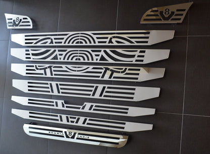 Front Radiator Grille Decoration Set – suitable for Scania R 2010–2016, Narrow Cab, 9 Pieces, Stainless Steel