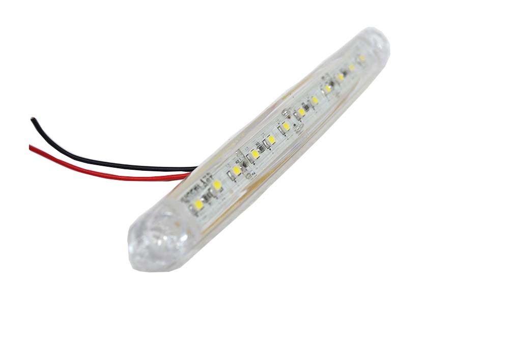 Weiße LED-Markierungsleuchte, 24V, 12 LEDs, 170 x 20 x 10 mm