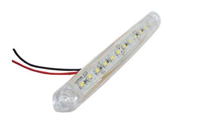 Weiße LED-Markierungsleuchte, 24V, 12 LEDs, 170 x 20 x 10 mm
