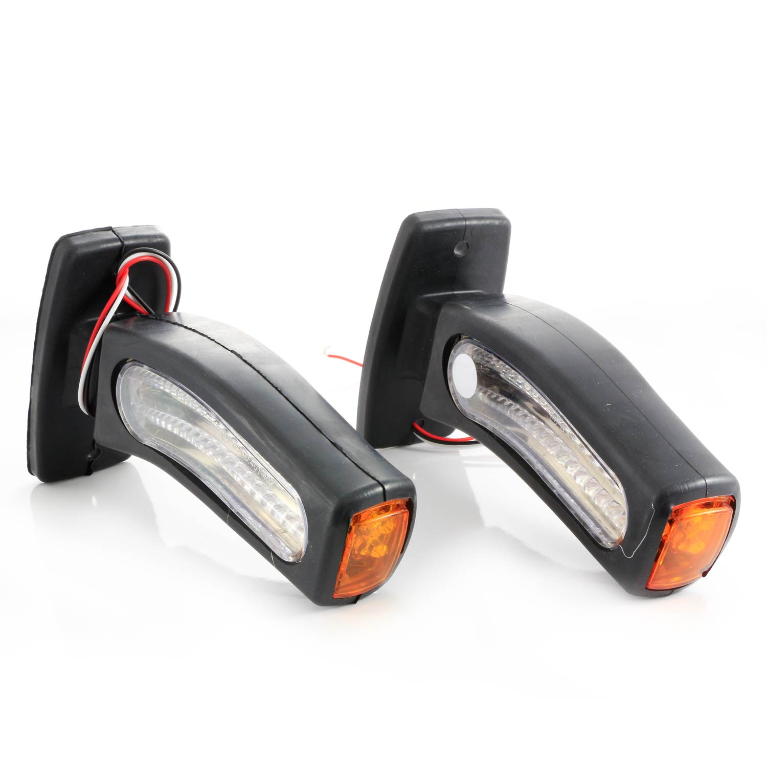 Feu de gabarit à néon triple LED avec témoin, rouge/blanc/ambre, 12/24 V