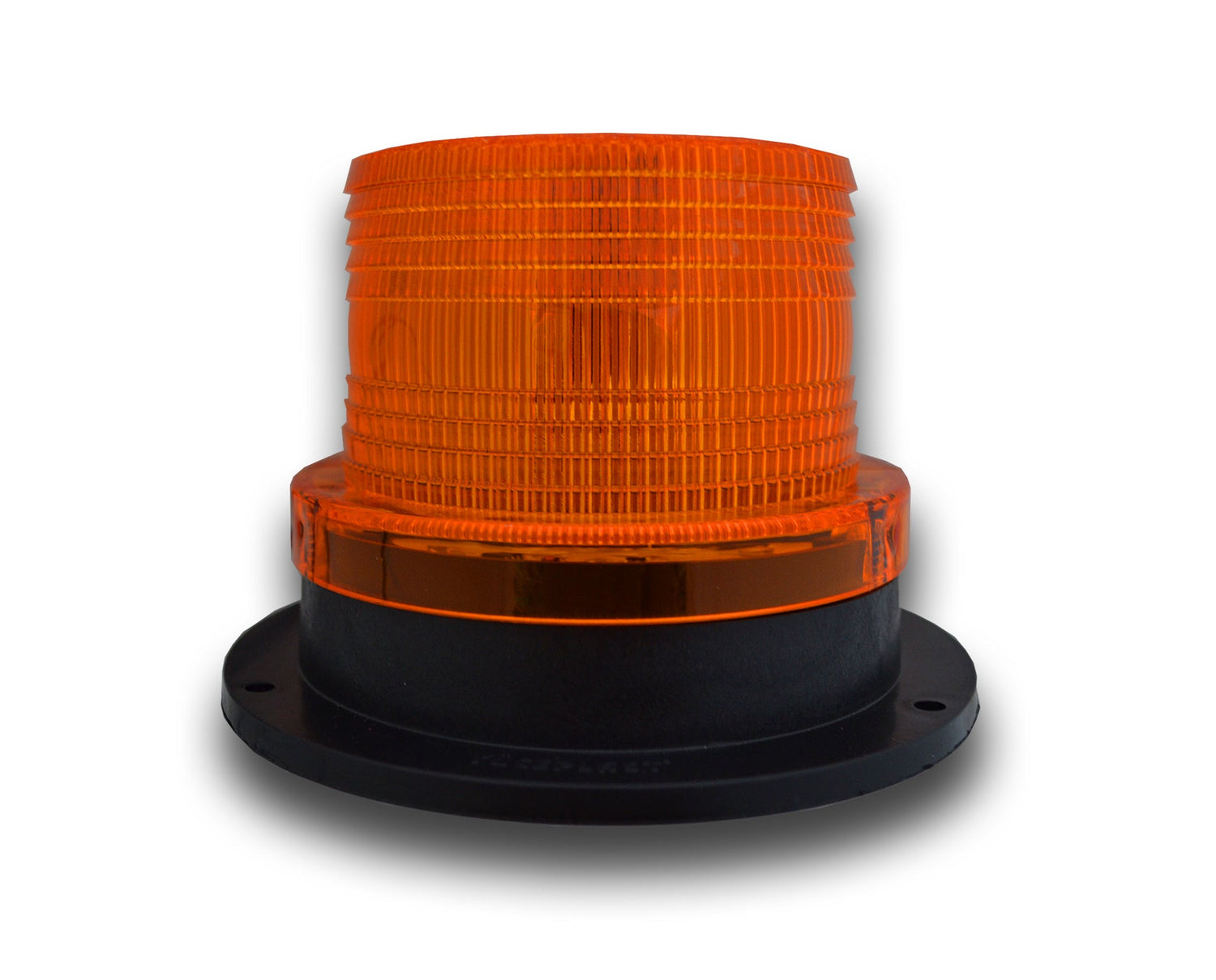 Gelber LED-Rundumblitzer – 10–36 V, 130 mm Sockeldurchmesser