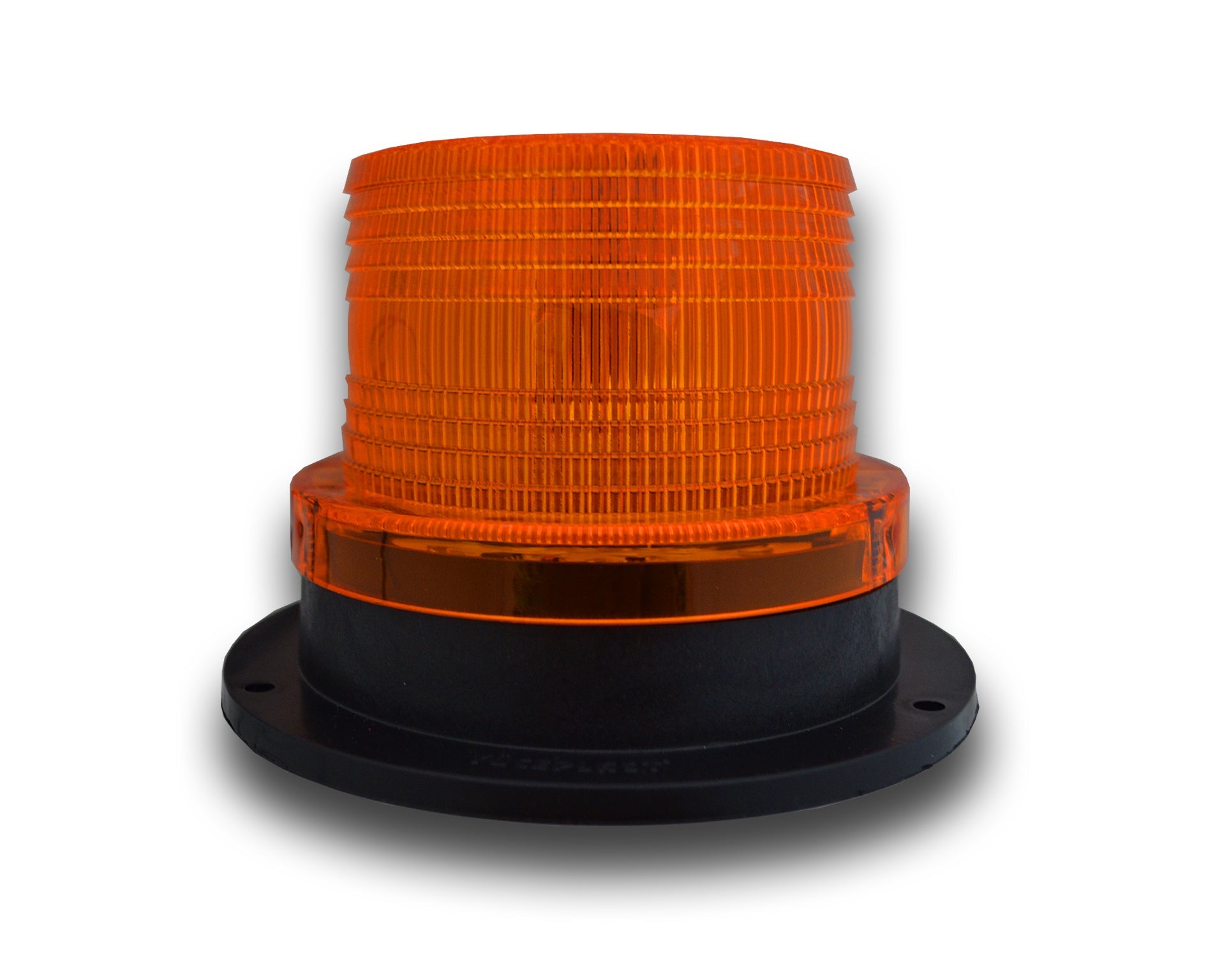 Gelber LED-Rundumblitzer – 10–36 V, 130 mm Sockeldurchmesser