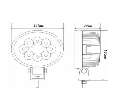 Projecteur de travail LED – Boîtier en aluminium, 8 LED, 24 W