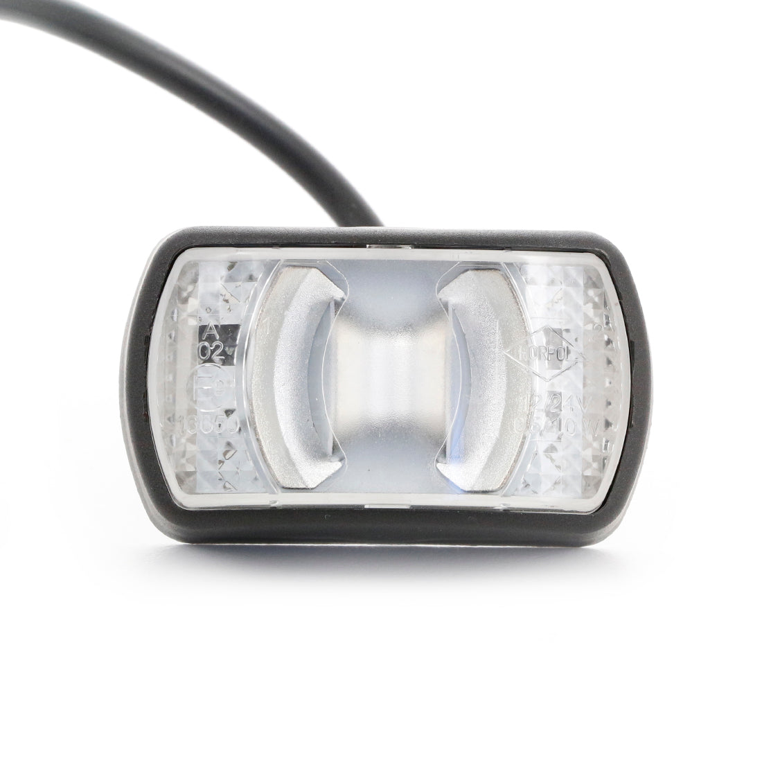 Kurzes LED-Positionslicht, weiß, 4 Dioden, Reflektor, 12/24V, 71 x 42 x 25 mm