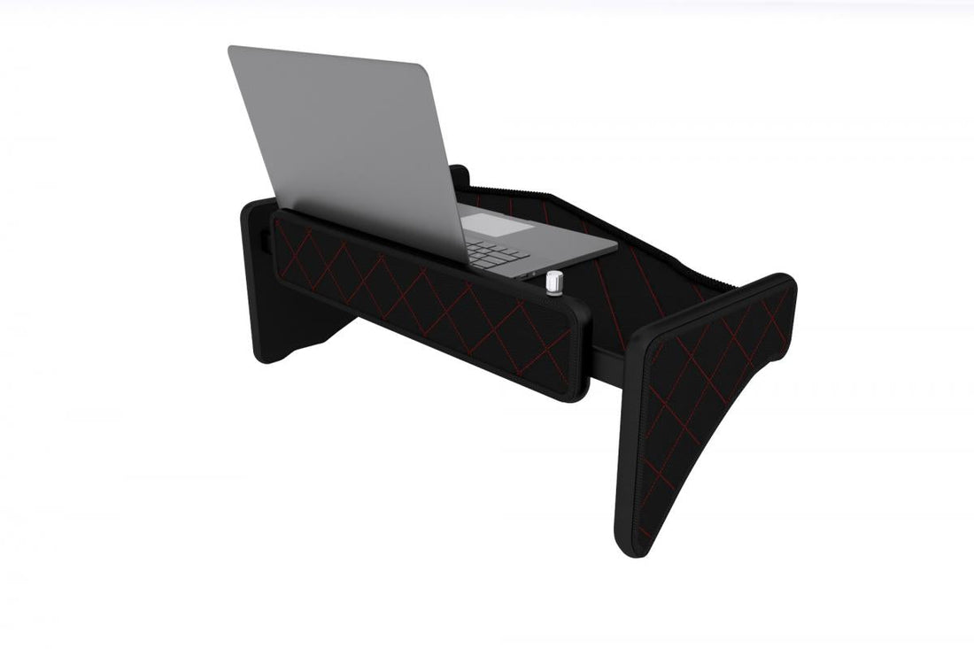 Централна маса за камион с LED – подходящ за Scania R/S (след 09.2016 г.), черна с червен шев