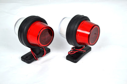 Πλαϊνό φως σήμανσης νέον – Κόκκινο/Λευκό, κατάλληλο για λογότυπο Volvo, 12/24V, 110 x 90 mm, λαστιχένια βάση 720 mm