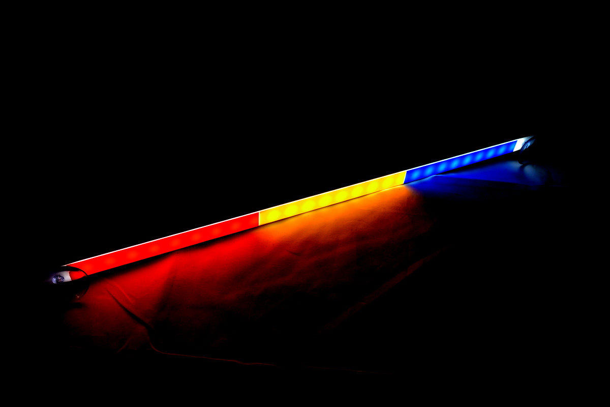 Δοκός προειδοποιητικού φωτισμού LED, 50 cm, Μπλε/Κίτρινο/Κόκκινο, 12/24 V